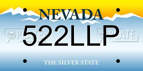 522LLP Nevada License Plate