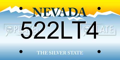 522LT4 Nevada License Plate