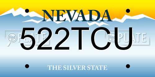 522TCU Nevada License Plate