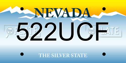 522UCF Nevada License Plate