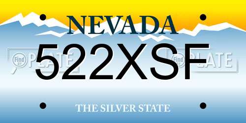 522XSF Nevada License Plate