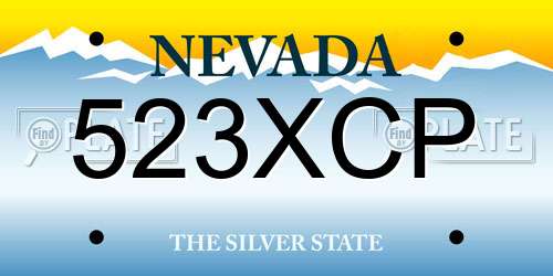 523XCP Nevada License Plate