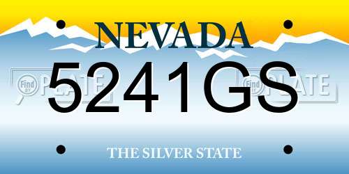5241GS Nevada License Plate