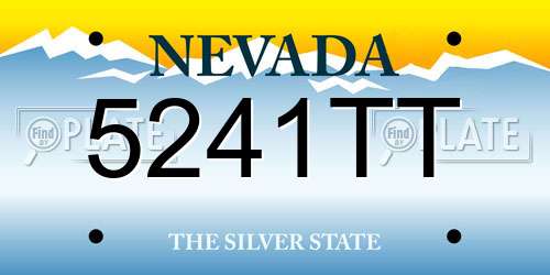 5241TT Nevada License Plate