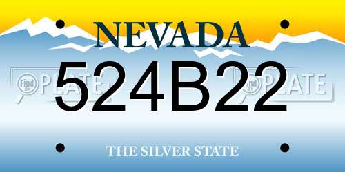 524B22 Nevada License Plate