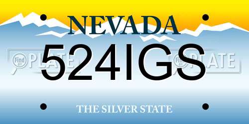 524IGS Nevada License Plate