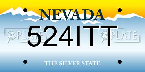 524ITT Nevada License Plate