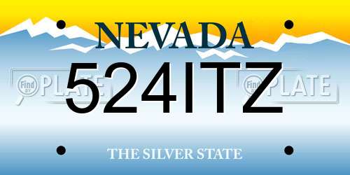 524ITZ Nevada License Plate