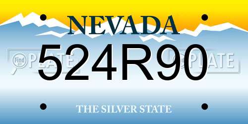524R90 Nevada License Plate
