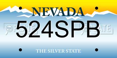 524SPB Nevada License Plate