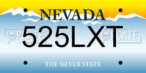 525LXT Nevada License Plate