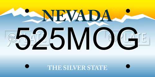 525MOG Nevada License Plate