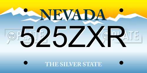 525ZXR Nevada License Plate