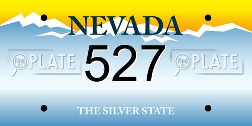 527 Nevada License Plate