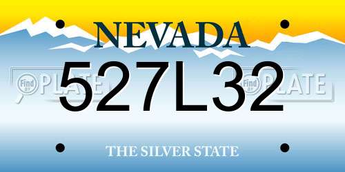 527L32 Nevada License Plate