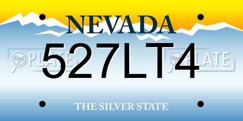 527LT4 Nevada License Plate