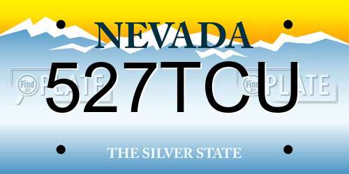 527TCU Nevada License Plate