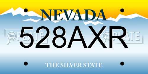 528AXR Nevada License Plate