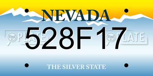 528F17 Nevada License Plate