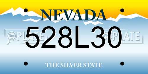 528L30 Nevada License Plate