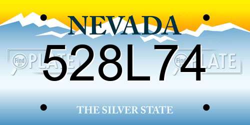 528L74 Nevada License Plate