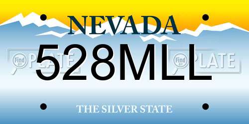 528MLL Nevada License Plate