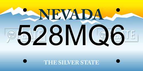 528MQ6 Nevada License Plate