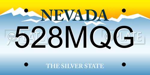 528MQG Nevada License Plate