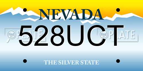 528UCT Nevada License Plate
