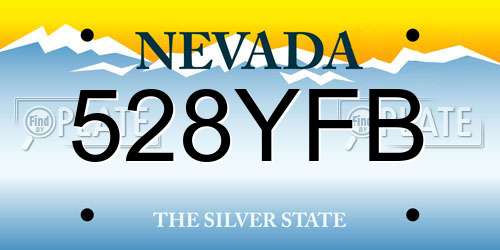 528YFB Nevada License Plate