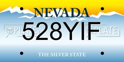 528YIF Nevada License Plate
