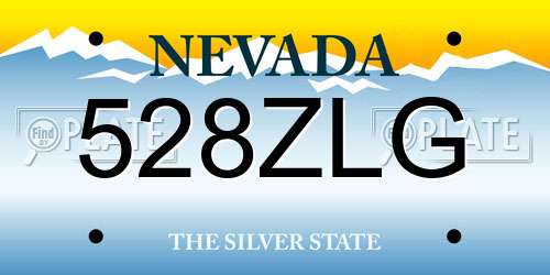 528ZLG Nevada License Plate