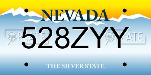 528ZYY Nevada License Plate