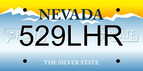 529LHR Nevada License Plate