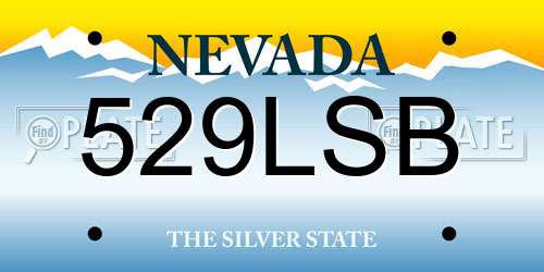 529LSB Nevada License Plate
