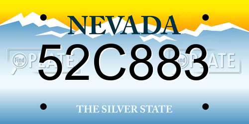 52C883 Nevada License Plate