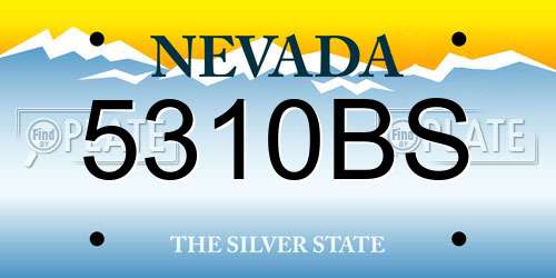 5310BS Nevada License Plate