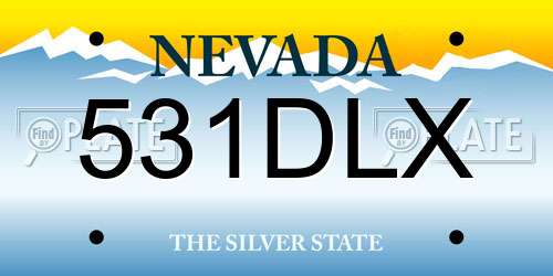 531DLX Nevada License Plate