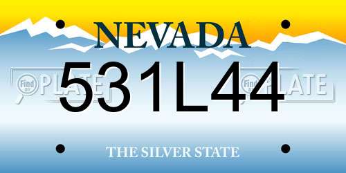 531L44 Nevada License Plate