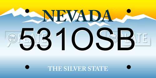 531OSB Nevada License Plate