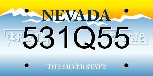 531Q55 Nevada License Plate