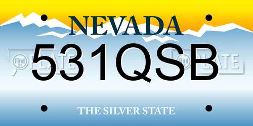531QSB Nevada License Plate