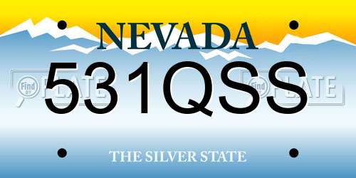 531QSS Nevada License Plate