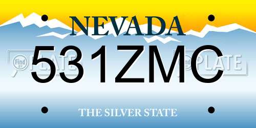 531ZMC Nevada License Plate