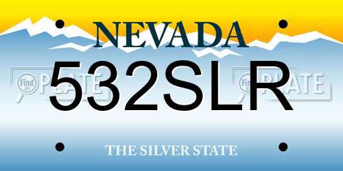 532SLR Nevada License Plate