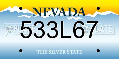 533L67 Nevada License Plate