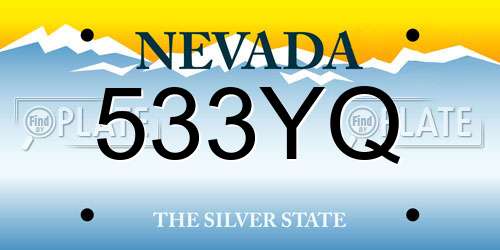533YQ Nevada License Plate