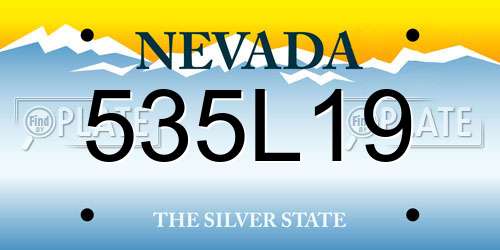 535L19 Nevada License Plate