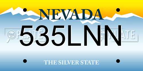 535LNN Nevada License Plate