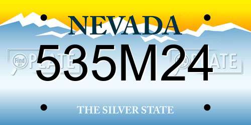 535M24 Nevada License Plate